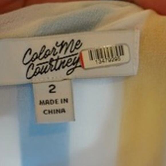 Color Me Courtney Short Sleeve Striped Jumpsuit Multicolor Womens Size 2 - Picture 6 of 7